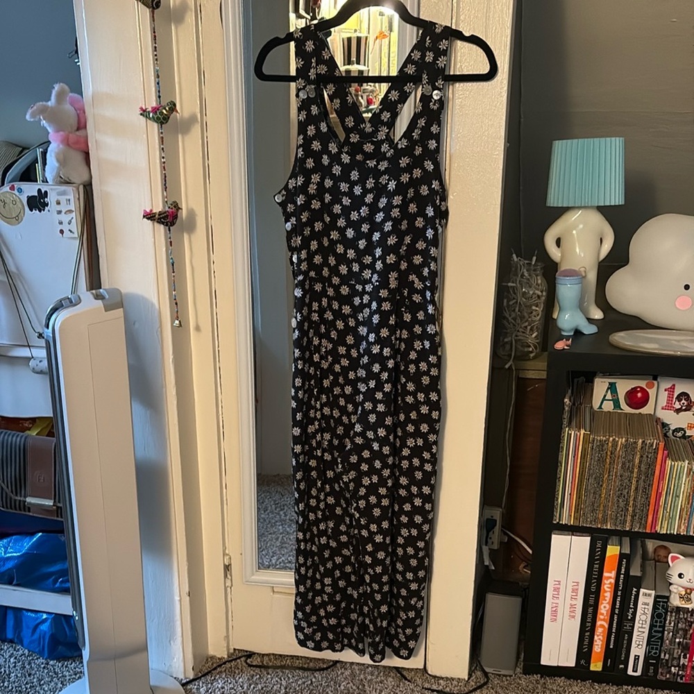 Vintage 90’s Rayon floral overalls